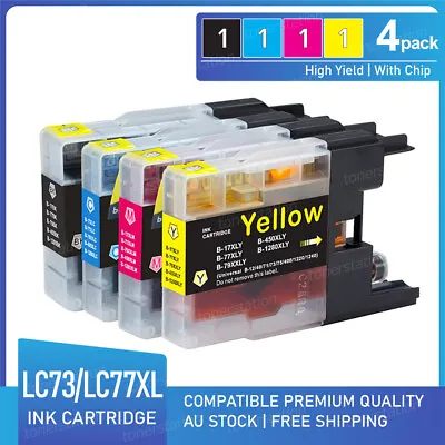$12.90 • Buy 4x INK Cartridge For Brother  LC73 LC40 LC77 Printer MFC J430W DCP J525W J725DW
