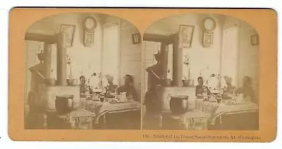 Kilburn Stereoview #1202 Interior U.S. Observatory  Mt. Washington • $40