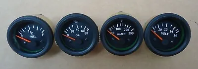 Gauges Set- Oil Pressure Temperature Volt Fuel Gauge 2'' Electrical Vdo Typ • $61.49