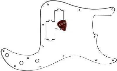 Pickguard Scratchplate Pick Guard Fender Precision P Bass Clear Transparent • £28.52