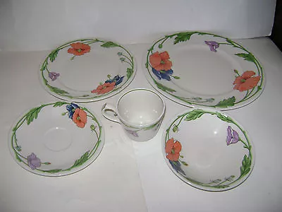 Villeroy & Boch Anno 1748 GERMANY AMAPOLA 5 Piece Place Setting Plate Bowl RARE • $124.99