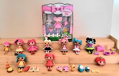 Lot Lalaloopsy Mini Dolls Lot With Accessories Scraps Feather Misty Pepper Cloud • $36.99