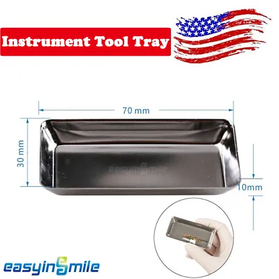 Dental Stainless Steel Surgical Instruments Tool Tray Dish Small Size 30*70*10MM • $10.16