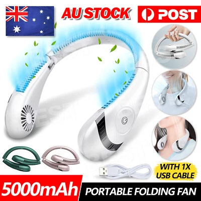 $28.95 • Buy Mini Neck Fan Bladeless Hanging Air Cooler USB Rechargeable Portable Personal AU