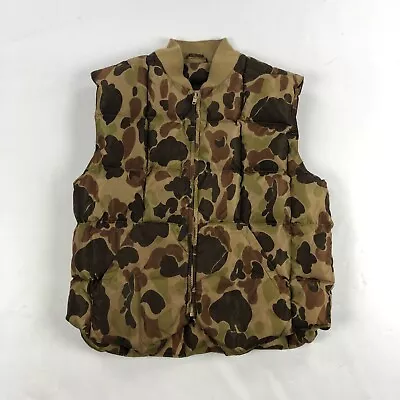 Vintage Cabelas Vest Mens Small Puffer Camo Duck Hunting 90s • $49.88