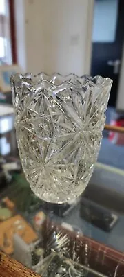 £5 • Buy Crystal Vase 6inch Tall 4.5inch Diameter