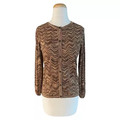 MISSONI For Target Women’s Chevron Print Button Up Knit Sweater Size S • $39