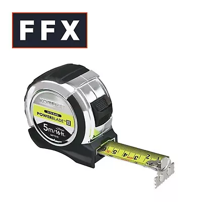 Komelon MPT57E PowerBlade 5m/16ft Tape Measure Dura NY Nylon Coated Steel Blade • £14.95