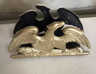 PAIR 1952 Virginia Metalcrafters Spread Eagle Brass Bookends VM 8-9 • $58