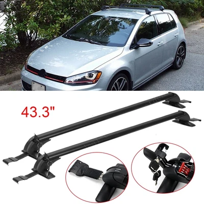 $85.99 • Buy 43.3  Top Roof Rack Cross Bars Luggage Cargo Carrier W/ Lock For VW Golf Passat