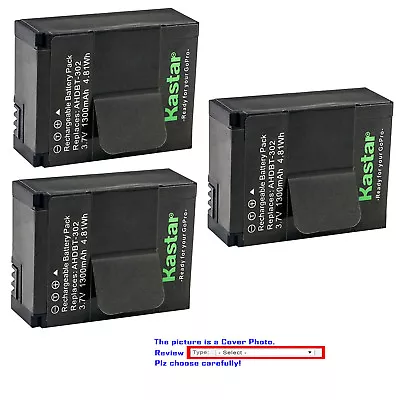 Kastar Replacement Battery For GoPro AHDBT-302 HD HERO3 Hero 3 Hero 3+ Hero3+ • $7.99