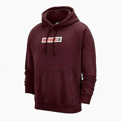 New Men’s Nike Sportswear Fleece Pullover Hoodie Sweatshirt! In Night Maroon!!! • $39.95