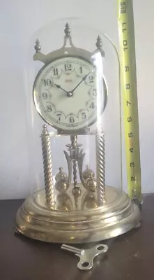 Working Vintage Kundo KIENINGER & OBERGFELL Anniversary Clock Key Glass Dome  • $90