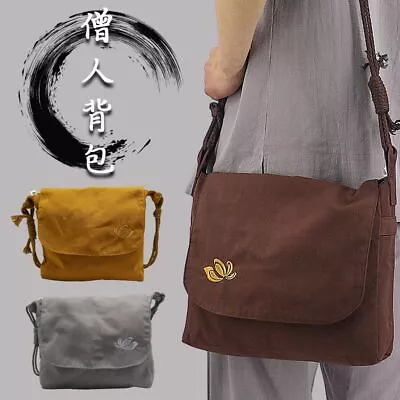 3 Colors Shaolin Buddhist Monk Bag Match Meditation Robe Kung Fu Suits Clothes • $26.13