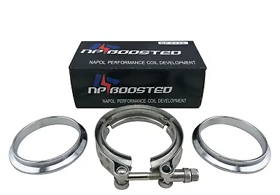 $49.95 • Buy Turbo Downpipe 4  V-BAND Intercooler CLAMP & Exhaust FLANGES Kit STAINLESS STEEL
