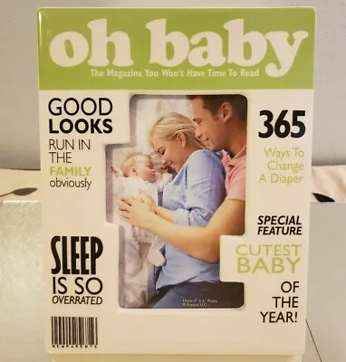 Oh Baby Family Magazine Ceramic Picture Frame 4x6  • $17.99