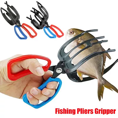 Fishing Pliers Gripper Metal Fish Control Clamp Claw Tong Grip Forceps Tackle AU • $18.03