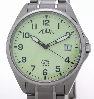 ULA Voll-Titan/Sapphire Glass Leuchtblatt Men's Watch 10 Atm • $86.84