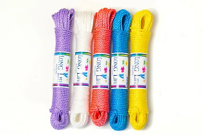 25m Strong Everlasto Long Life Polyline Clothes Pulley Line Various Colours • $11.89