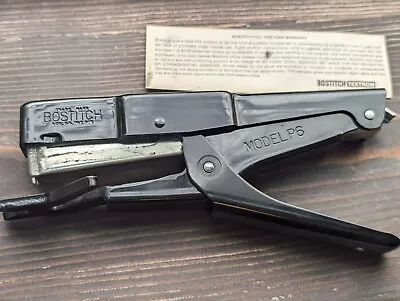 Vintage Bostitch Model P6-8 Manual Stapler Stapling Plier W/ Box • $19.99