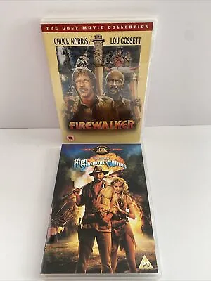 2 X Eighties Adventure Movies DVD: Firewalker (1986) King Solomon's Mines (1985) • £8.20