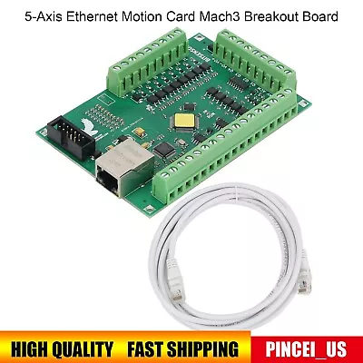 5-Axis Ethernet Motion Card Mach3 Breakout Board Industrial CNC Controller Board • $59.75