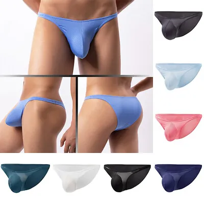 $4.18 • Buy Mens G-string Briefs Thong Bikini Underwear Sexy T Back Pouch Panties Swimwear#
