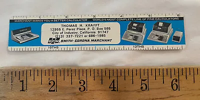 Vintage Smith Corona Marchant Electronic Calculators Advertising Ruler 1970 • $7.50