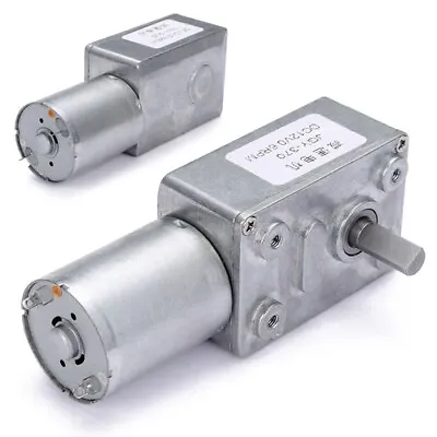 12V Reversible High Torque Turbo Worm Geared Motor DC Motor 0.6RPM/Min Tool BU • £10.75