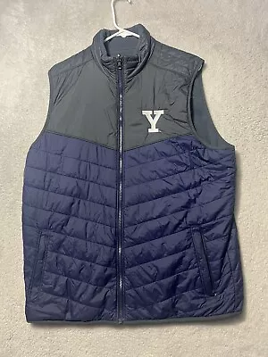 Yale University Golf Vest Reversible Blue Under Armour College Activewear Large • $53.88