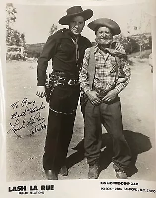 Lash LaRue Autographed Photograph - Famous Hollywood Star • £6.33