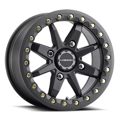 4 New 14x7 Vision 544 Bolt ATV Satin Black 4x110 ET38 Wheels Rims • $554.74