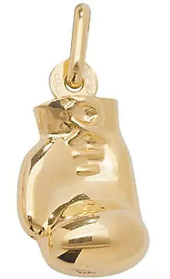 9ct Yellow Gold Boxing Glove Pendant Charm 9 Carat Yellow Gold New Boxed • £77
