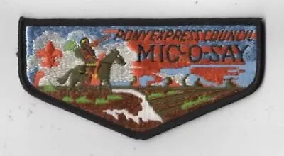 OA Mic-O-Say Lodge 541 Flap BLK Bdr. Pony Express Council 64 CO [KY-5642] • $8.95