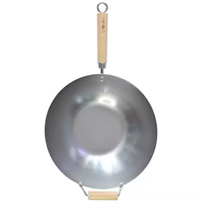 Stoven 34cm Heavy Gauge Carbon Steel Wok • £24.95