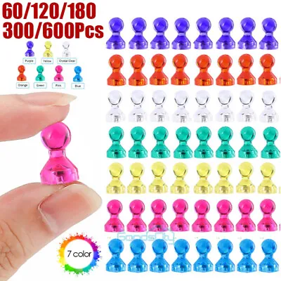 Small Strong Fridge Magnets Magnetic Memo Push Pins For White Boards Skittle • $98.99