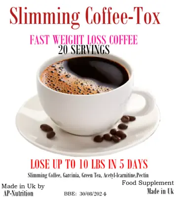 STRONG FAT BURNING COFFEE (Fast Weight Loss Diet Coffee-Tox Slimming Drink • £7.99