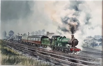 Kenneth C Aitken GAvA Original Watercolour Painting Locomotive 2210 Railway Art • £199