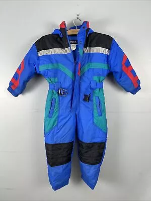 VTG Apparatus Youth Girls Boys One Piece Snowsuit Ski Snowboarding Kids Sz 8 • $49.99