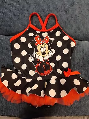 Polka Dot Minnie Mouse Swimsuit Size 12mo • $5