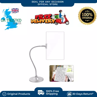 4X Magnifying Glass With Stand 10 X6  Flexible Gooseneck Full-Page Magnifier • £8.99