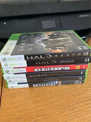 Lot Of XBOX 360 Games Halo Reach Halo Combat Battlefield And More • $60