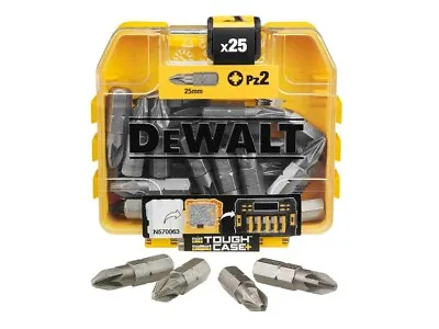 £5.95 • Buy Dewalt DT71521-QZ Screwdriver Bits No. 2 Pozi PZ2 X 25mm Pack Of 25 Bits