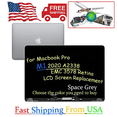 $278 • Buy 13  For MacBook Pro M1 2020 A2338 LCD Full Screen Display Assembly Space Grey