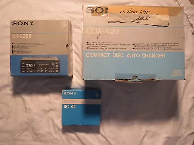 Vintage Sony XR-7200 FM/AM Cassette Car Stereo + CDX A20 CD Changer NOS 1988 • $699.99