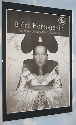 £17.99 • Buy BJORK Band Large A3 Frameless Original 1997 Homogenic ALBUM Art Poster
