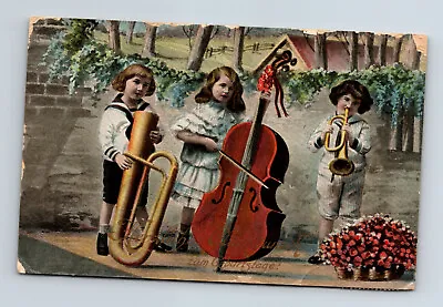 Ep05 Vitorian 1911 German Children Playing Instruments Pm Pellworm 041a • $69.25