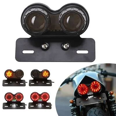 Motorcycle Integrated LED Tail Light Dual Turn Signal Brake License Plate Lamp • $13.99