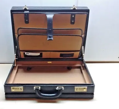 Vintage Bally Italian Doctor Lawyer Black Leather Briefcase Attache Case Bag • $664.57