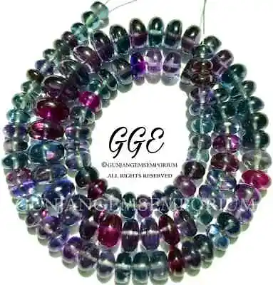 Alexandrite Smooth Rondelle Beads Alexandrite Gemstone Beads ColorChanging Beads • $252.36